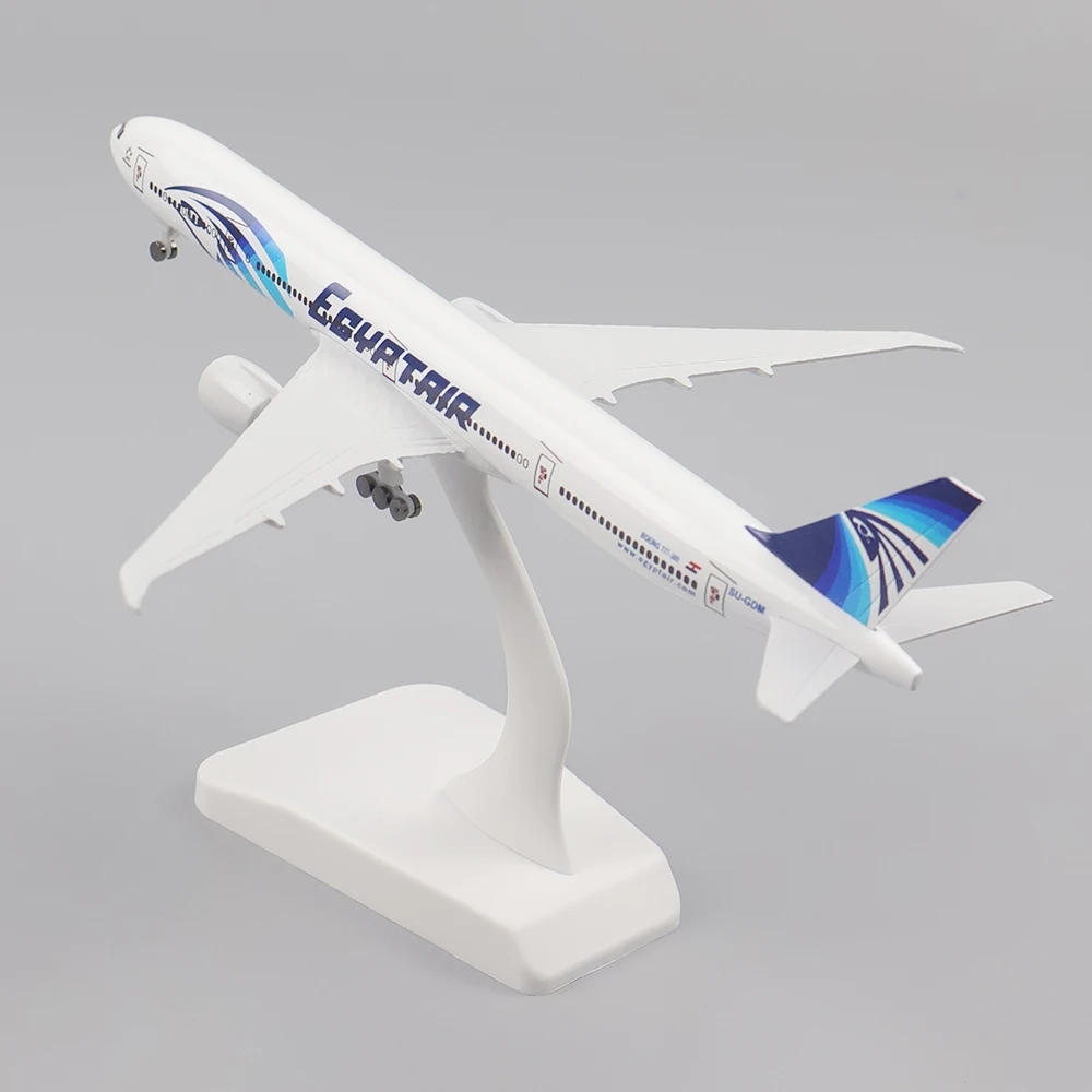 Kids Toys Egypt - เครื่องบินของเล่น 20 ซม.Air Egypt B777 แอร์เวย์สายการบินโลหะเครื่องบินสะสมเครื่องบินโบอิ้ง