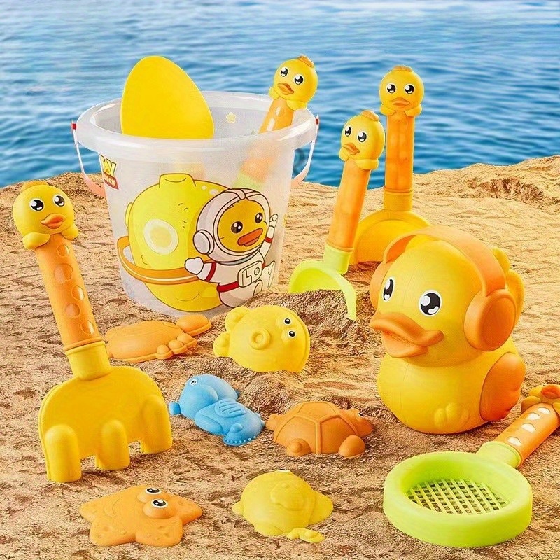 Kid Toys And More - สนุกท่ามกลางแสงแดด: ชุดของเล่นชายหาดสำหรับเด็กพร้อมพลั่วถังและชุดของเล่นทรายสำหรับเด็ก