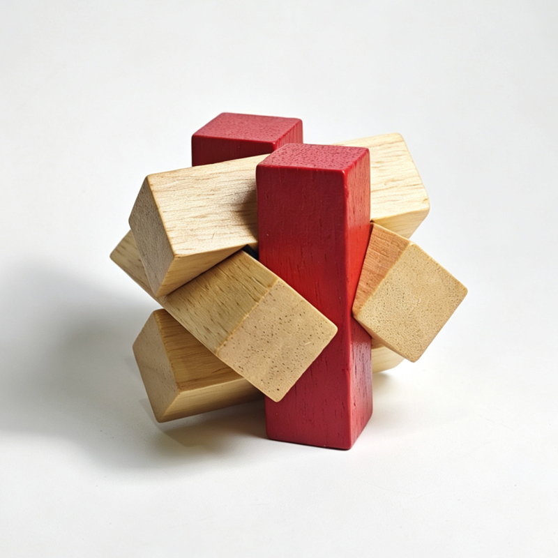 Wooden Puzzle Kids - เกมไขปริศนาแบบเชื่อมต่อสำหรับผู้ใหญ่และเด็ก ของเล่นไม้ฝึกสมอง ท้าทายตรรกะ 3 มิติ ปลดล็อกความคิดสร้างสรรค์