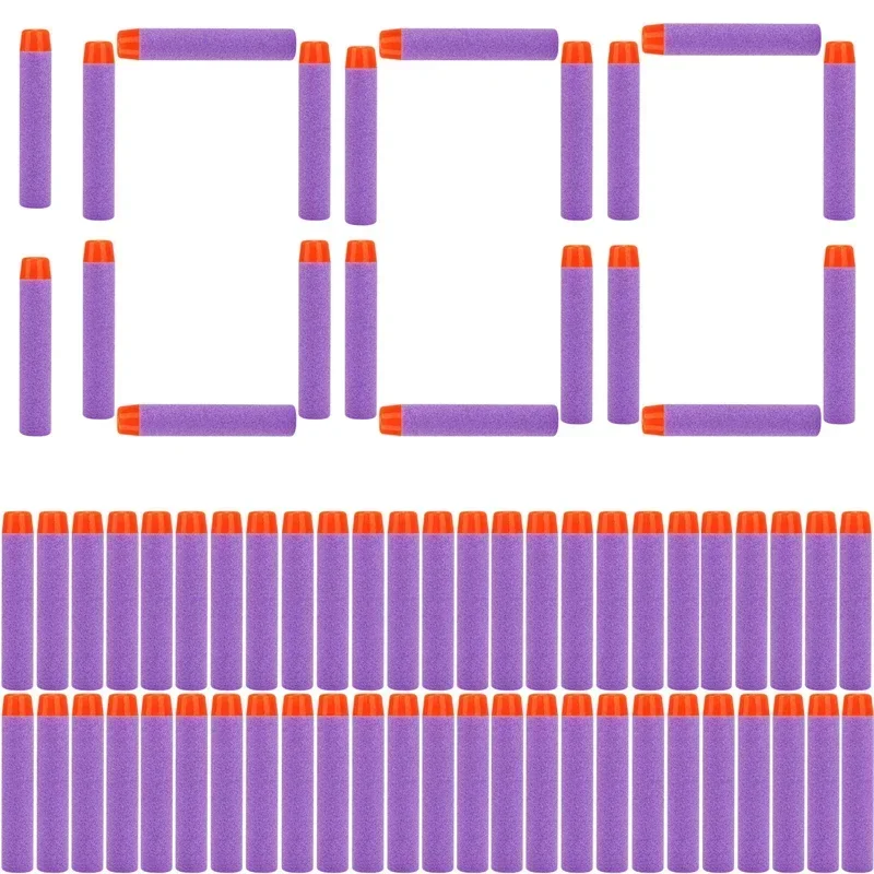 Foam Dart Gun - 23KPurple Solid Round Head Bullets 7.2