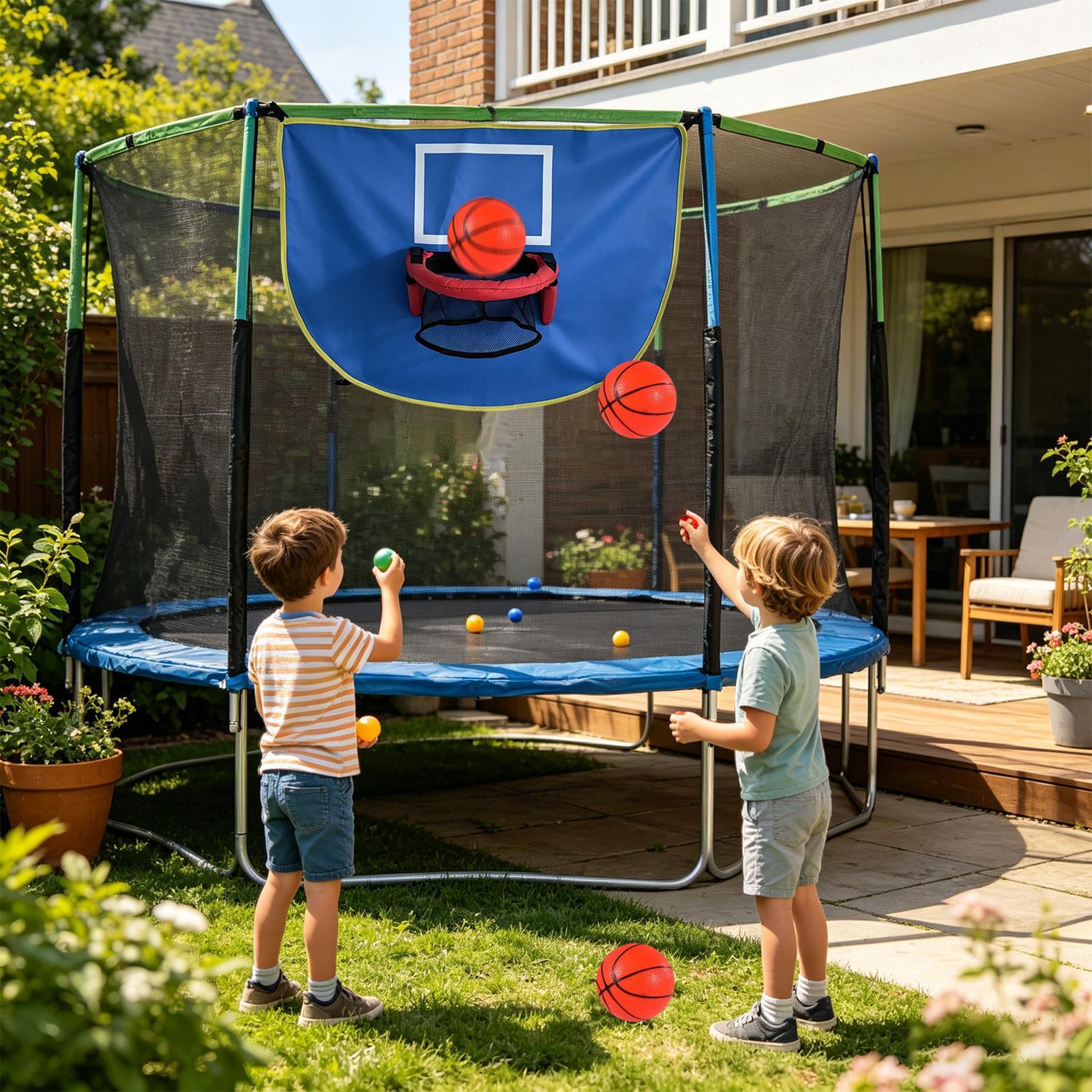 Basketball Hoop Kids Indoor - ห่วงบาสเก็ตบอลพร้อมปั๊มลมและลูกบอล 3 ลูก ติดตั้งง่าย ใช้ได้ทั้งในร่มและกลางแจ้ง ของเล่นสำหรับเด็กและผู้ใหญ่