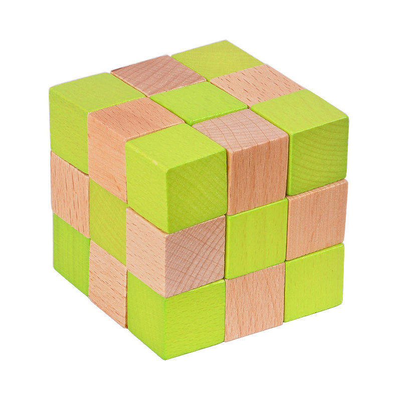 Wooden Puzzle Kids - ตัวต่อไม้รูปงู ปริศนาฝึกสมอง พัฒนาทักษะการคิดวิเคราะห์ ของเล่นเสริมพัฒนาการสำหรับเด็กชายและเด็กหญิง ฝึกสมอง