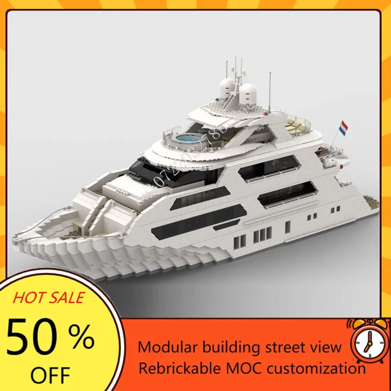 Kids Toys Xmas - 4657PCS Custom MOC Super Yachtเรือรบรุ่นการวิเคราะห์ชุดDIY Assemblyสร้างสรรค์เด็กประกอบปริศนาของเล่นXmasของขวัญ