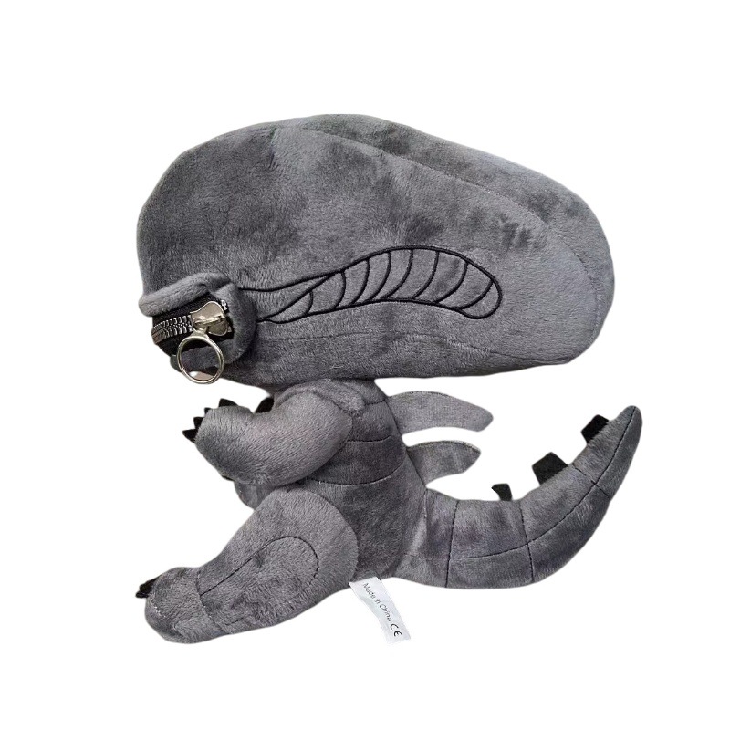Xenomorph Kids Toys - ตุ๊กตาซิโนมอร์ฟเอเลี่ยนขนาด 23 ซม. รูปทรงมีซิปที่ปาก ของเล่นตุ๊กตาการ์ตูนตกแต่งสุดฮิต ของขวัญวันเกิดและคริสต์มาสสำหรับเด็ก