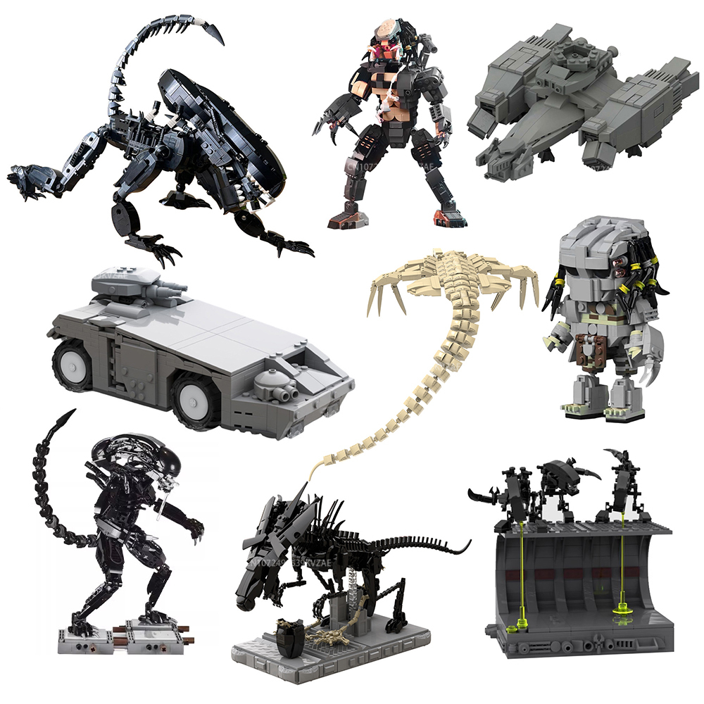 Xenomorph Kids Toys - ชุดตัวต่อตุ๊กตาขยับแขนขาได้บล็อกก่อสร้างมอนสเตอร์ของขวัญสำหรับเด็ก