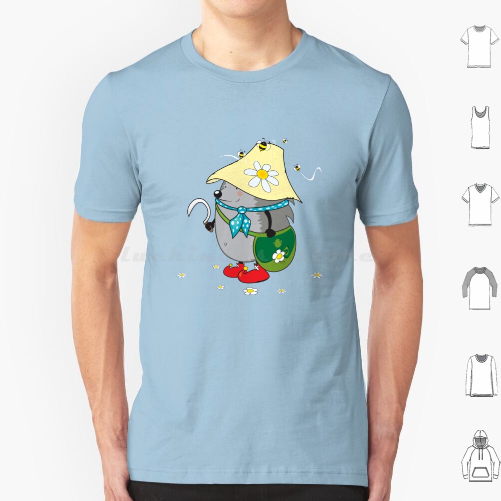 Kids Toys Vector - เสื้อยืดลายดรูอิดป่า ไซส์ใหญ่ ผ้าฝ้าย 100% ลายการ์ตูนเม่นน่ารัก ตลก