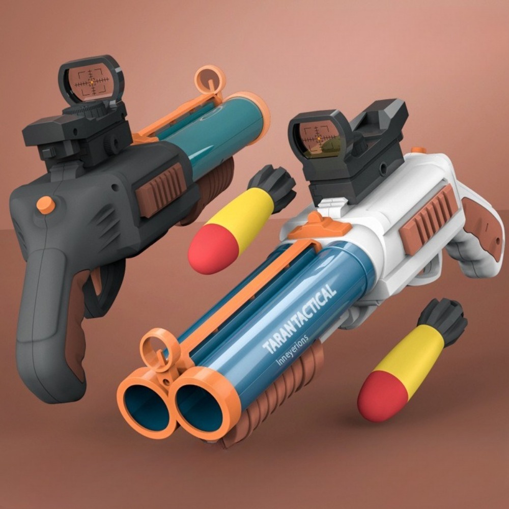 ปืนยิงลูกดอกโฟมนุ่มแบบสองลำกล้ - Foam Dart Gun บทวิจารณ์และราคา