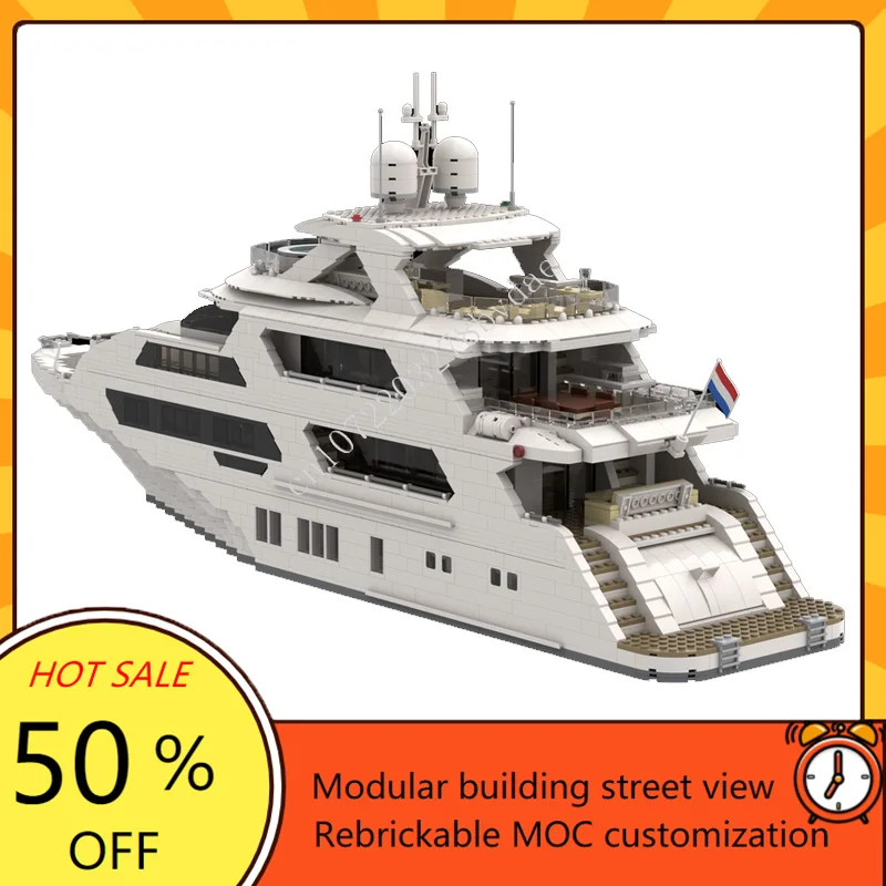 4657PCS Custom MOC Super Yacht - Kids Toys Xmas บทวิจารณ์และราคา
