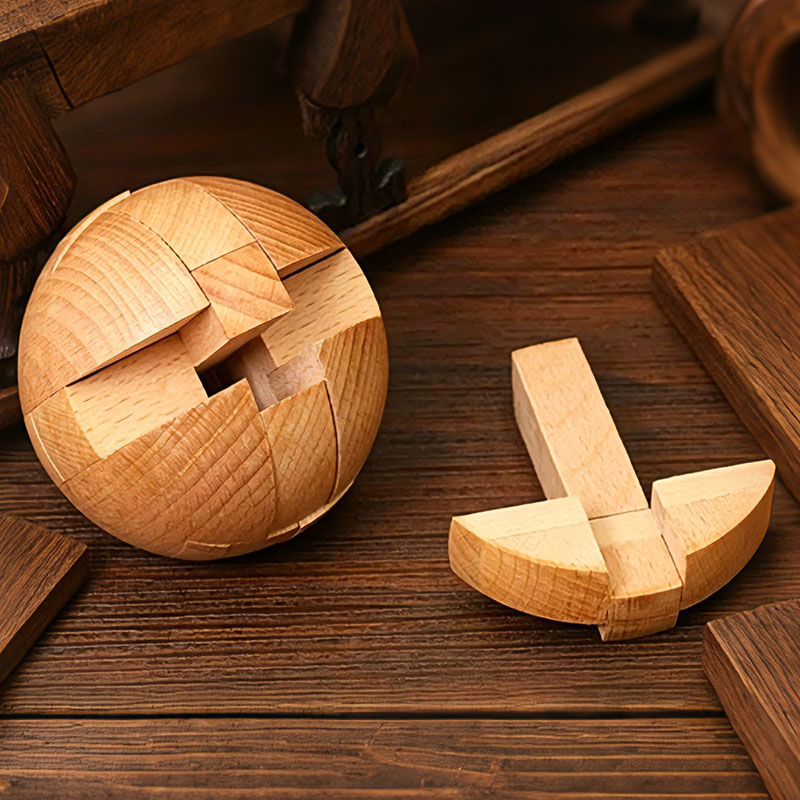 ลูกบอลปริศนาไม้คลาสสิก ของเล่น - Wooden Puzzle Kids บทวิจารณ์และราคา