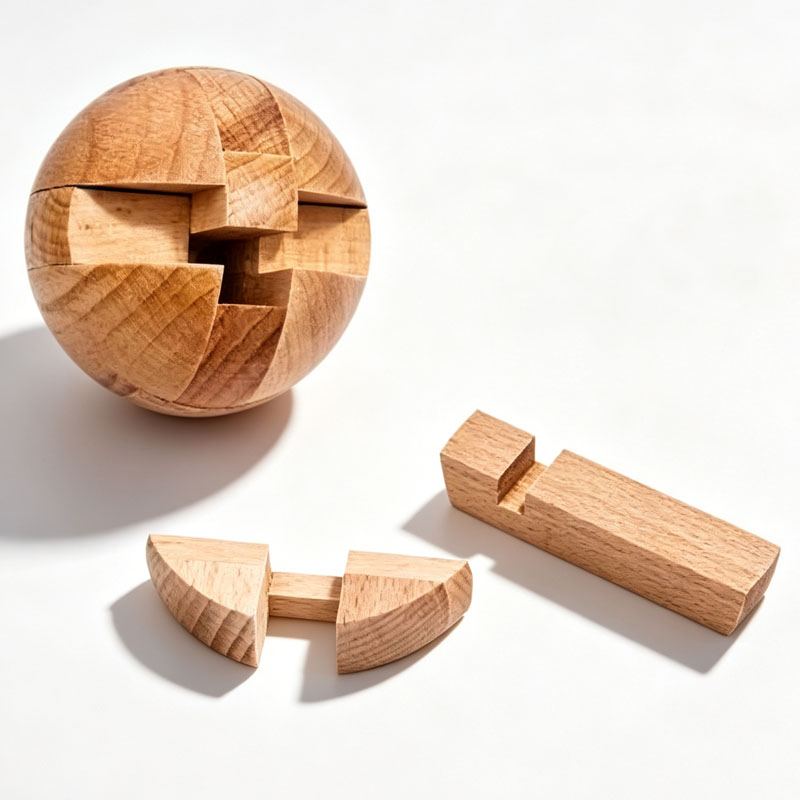 ลูกบอลปริศนาไม้คลาสสิก ของเล่น - Wooden Puzzle Kids บทวิจารณ์และราคา