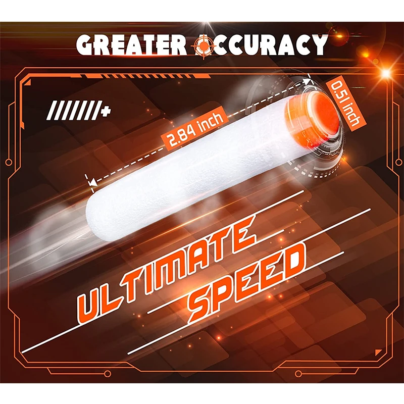 ลูกดอกเติม 100 ชิ้นสําหรับ Ner - Foam Dart Gun บทวิจารณ์และราคา