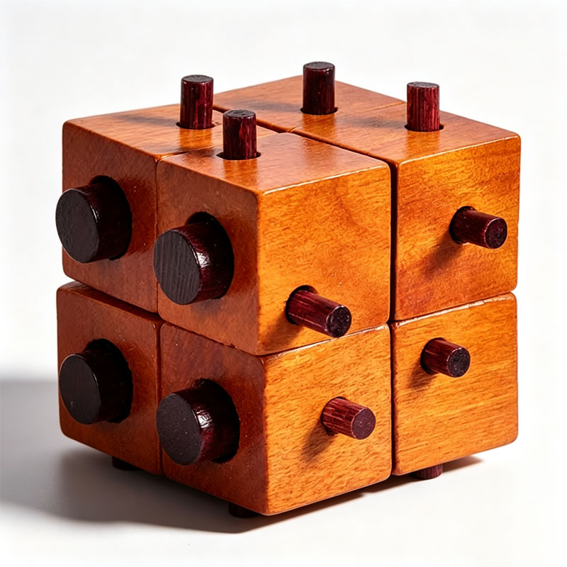 ของเล่นไม้ลูกบาศก์ลูบันล็อคที่ - Wooden Puzzle Kids บทวิจารณ์และราคา