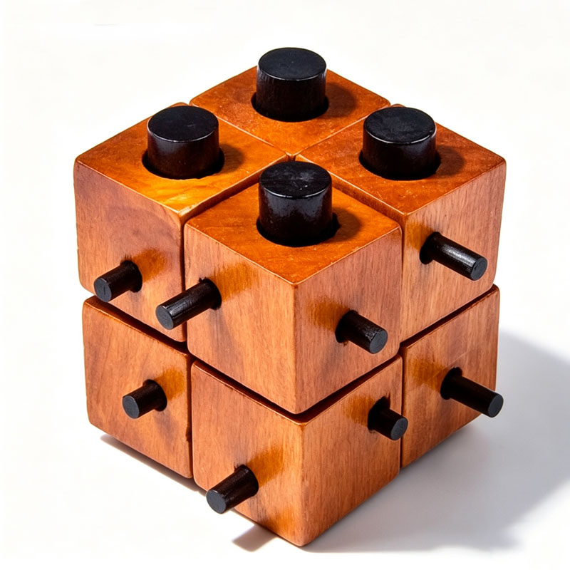 ของเล่นไม้ลูกบาศก์ลูบันล็อคที่ - Wooden Puzzle Kids บทวิจารณ์และราคา